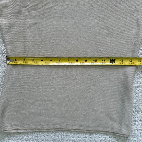 ANN TAYLOR | Beige Silk Blend Turtleneck Sweater Sz M - Picture 5 of 8